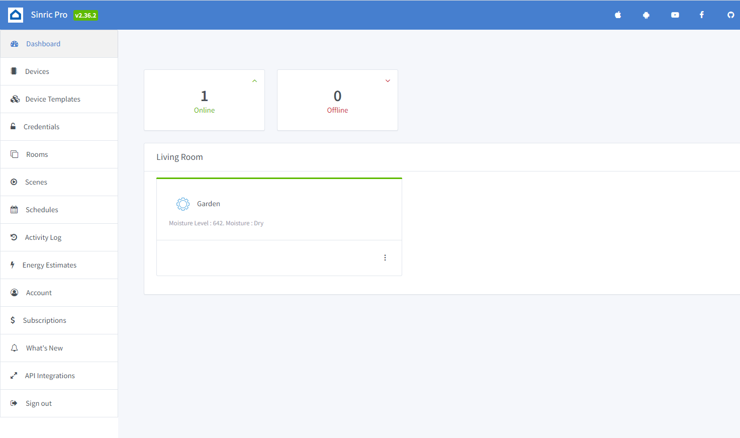 Sinric Pro portal
